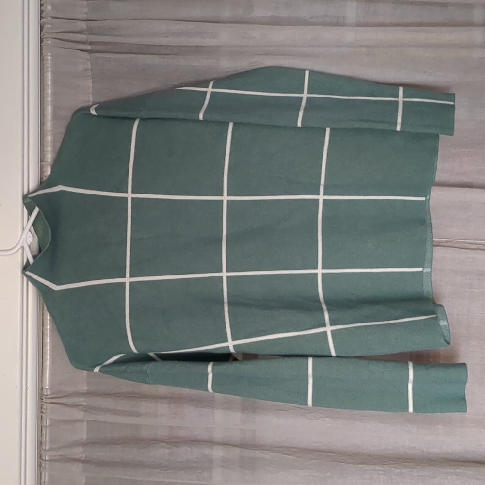 Green Grid Sweater